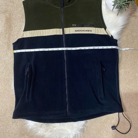 Abercrombie And Fitch Men's Y2K Winter Zip Up Down Fleece Vest Jacket Large - Picture 7 of 9